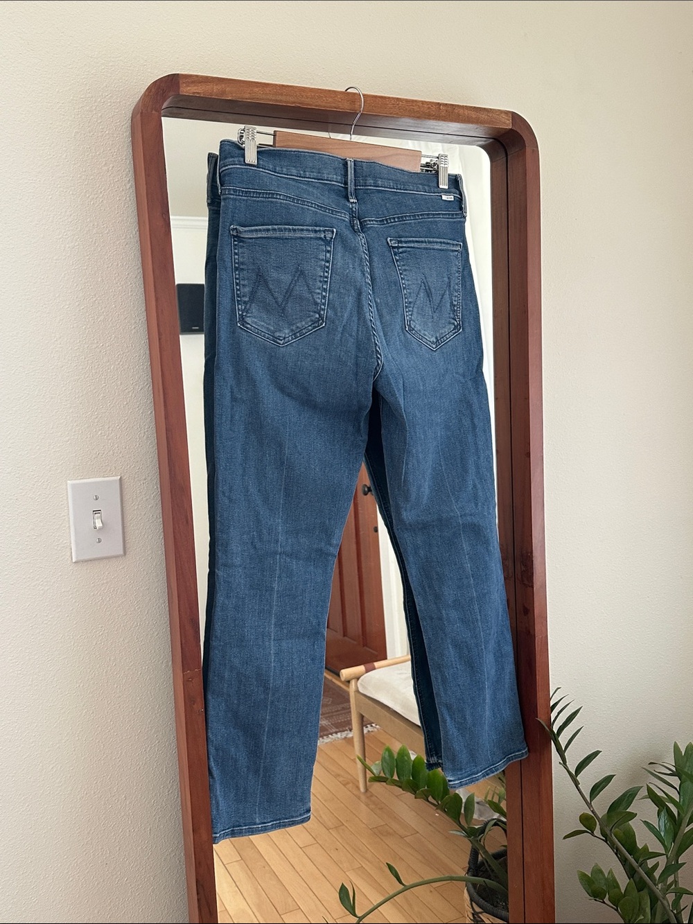 MOTHER Dazzler Mid Rise Ankle Jeans Straight Leg Blue 90s Denim Womens 30 - Picture 5 of 7